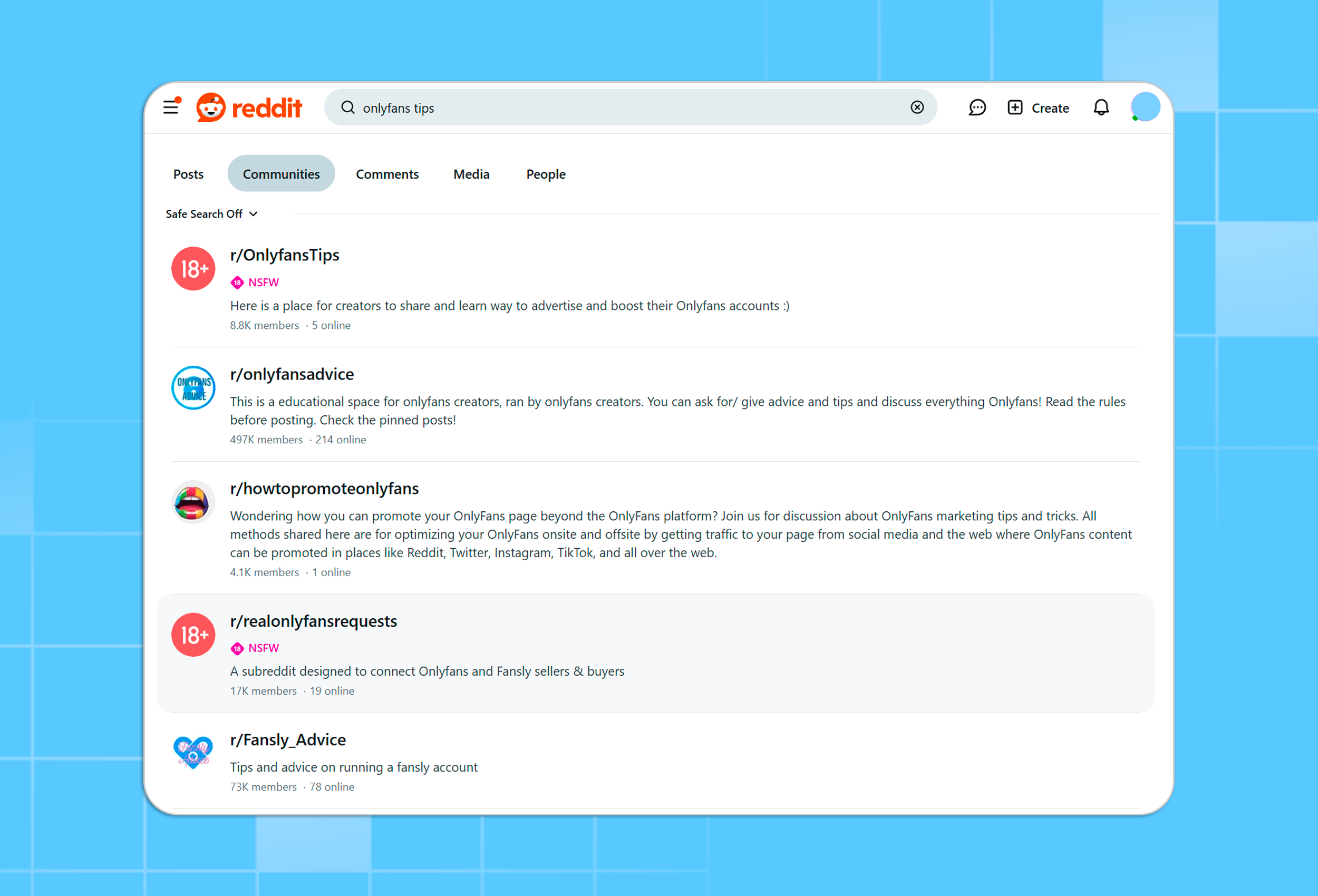 Communities with advice for models are the best place to find creators