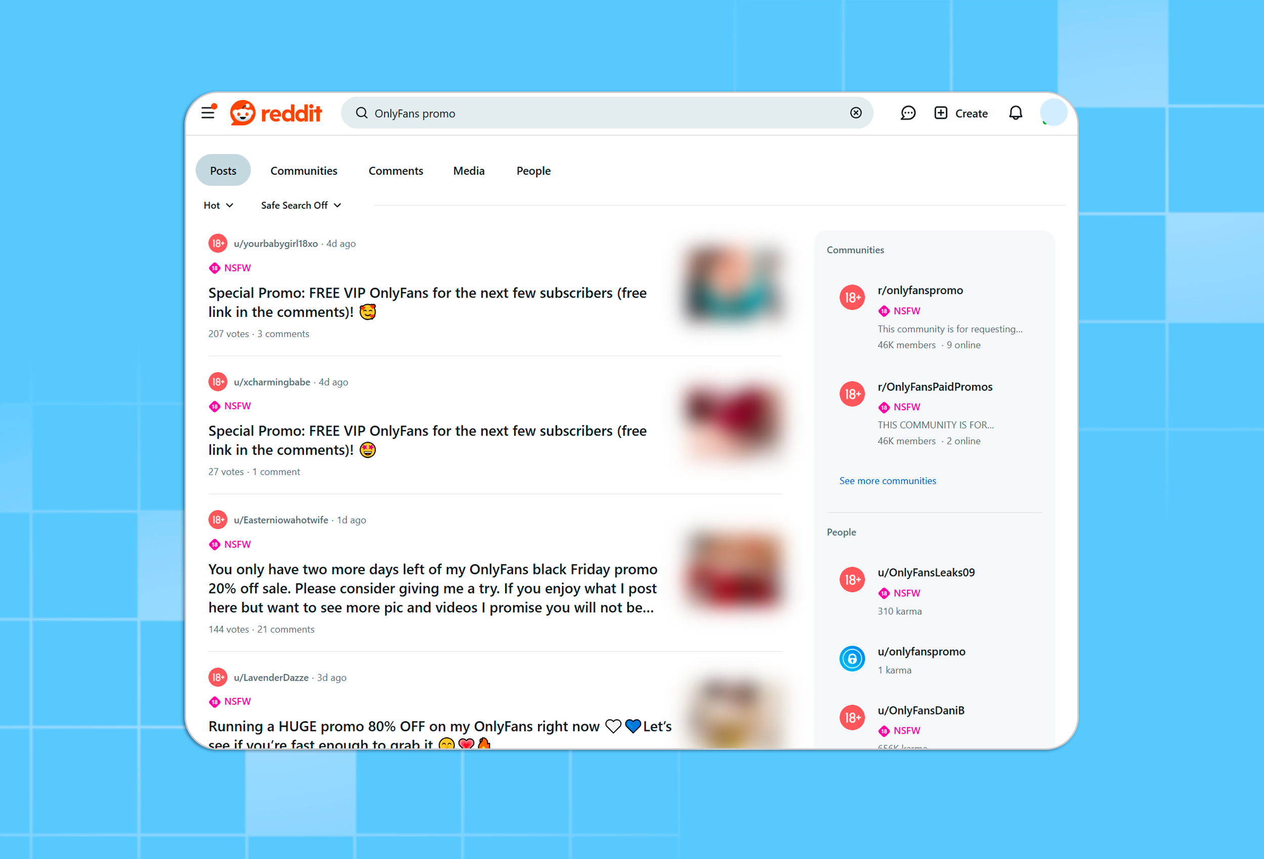 Reddit is one of the main platforms for promotion