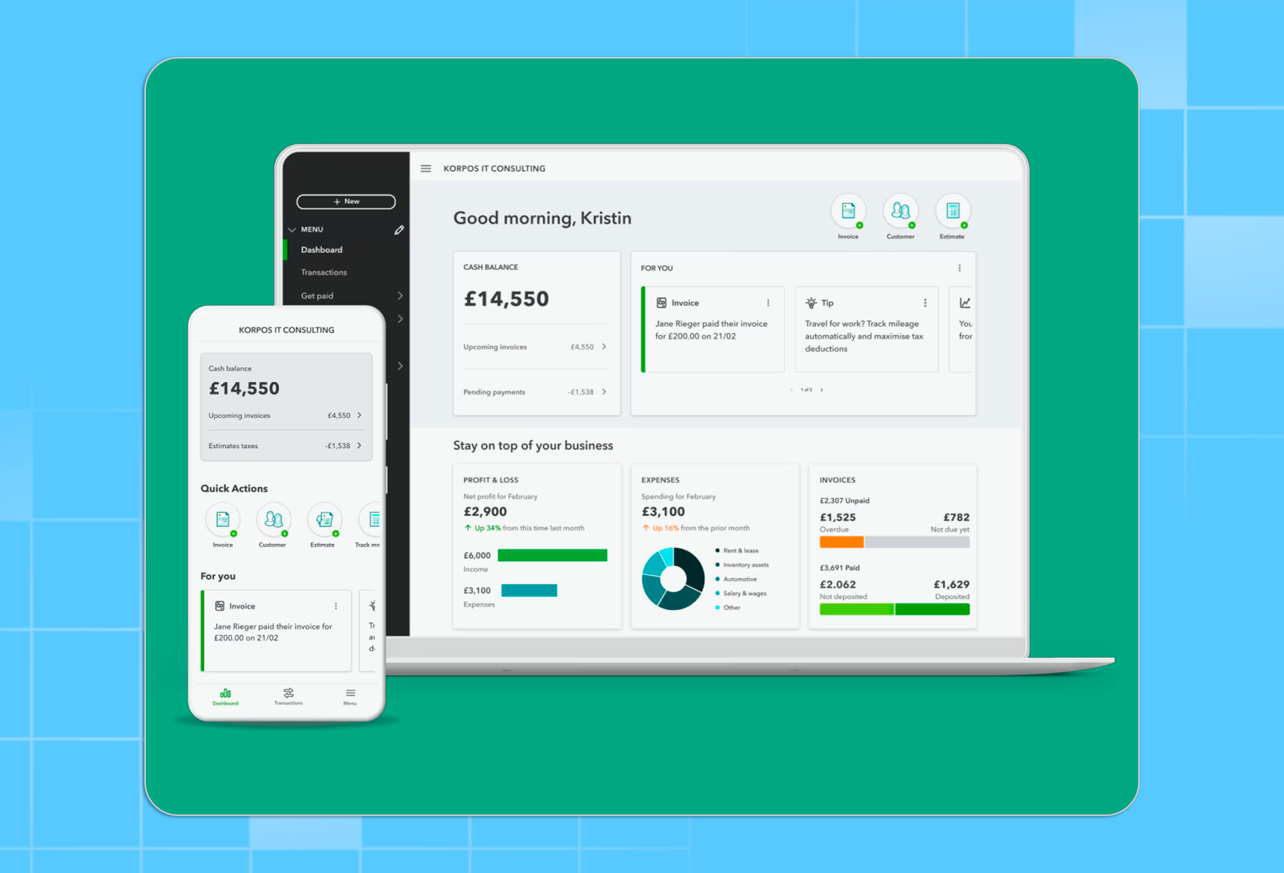 Example of multi-platform accounting software
