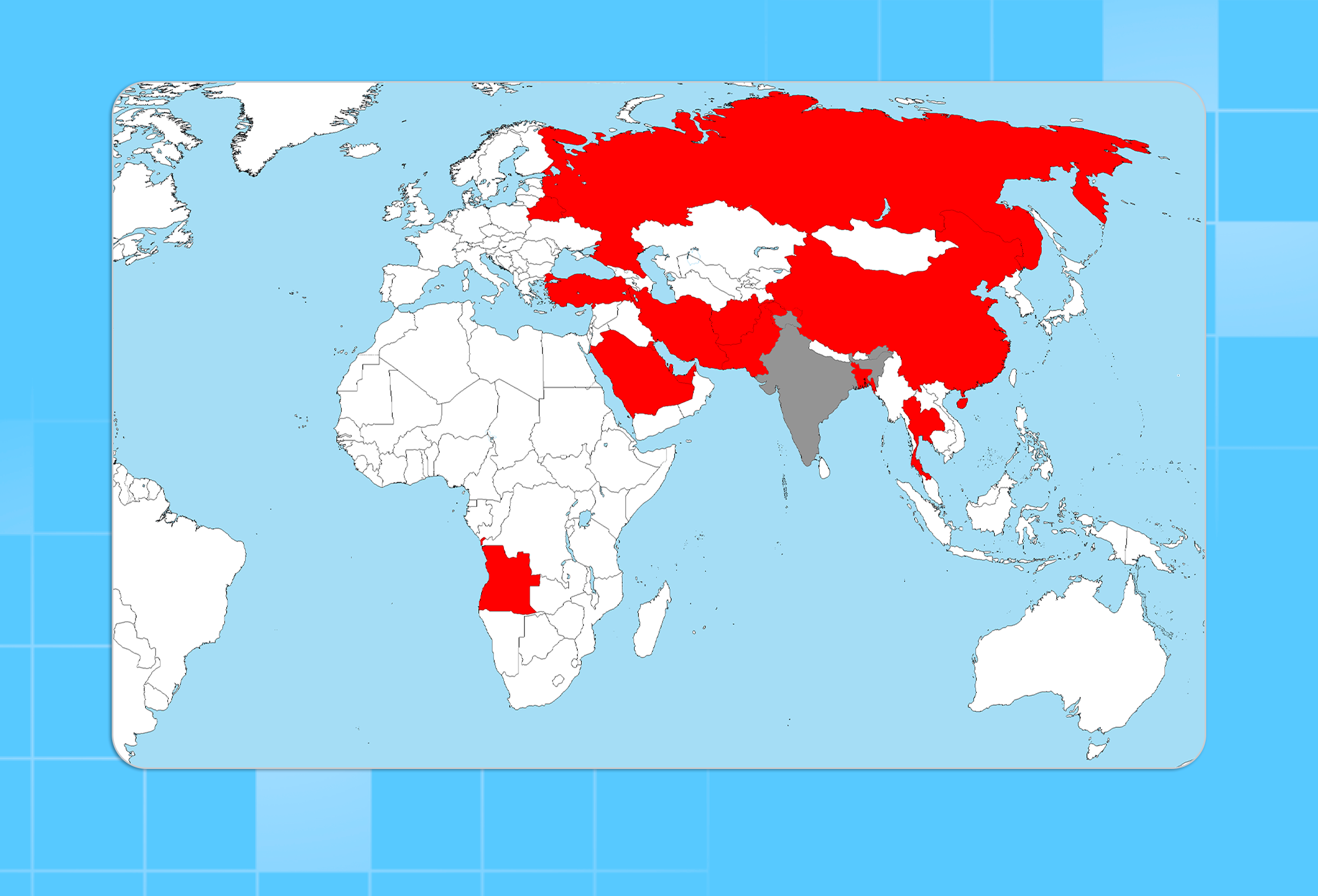 The legal status of OnlyFans in countries in the Eastern Hemisphere